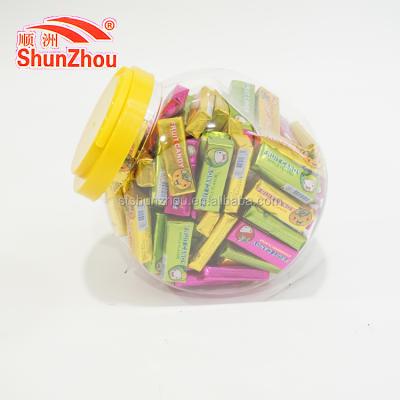 China Full Size 3pc Per Sachet Orange, Strawberry And Apple Flavor Swiss Candy for sale