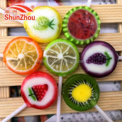 China Natural Handmade Long Stick 10g Fruity Lollipop Halal Sweets for sale