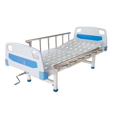 China Newest Hot Sale Clinic Hospital Equipments Economical Manual Single Crank Shake Nursing Bed Patient Folding Home Use for sale