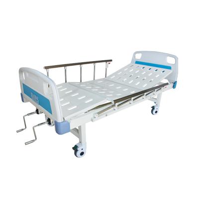 China Commercial Delivery Double Function Adjustable Beds Overbed Sale Manual Bed CE ICU Furniture Stainless Hardware For Hospital for sale