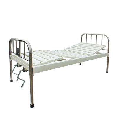 China Hospital Clinic Hospital Furniture Stainless Steel Hospital Beds One Crank Cheap Manual Nursing Patient Bed for sale