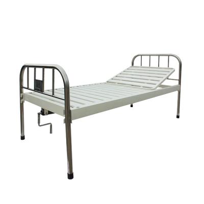 China Hospital Clinic Hospital Furniture Stainless Steel Headboard Medical Manual One Cranks Nursing Bed Medical Bed Older Patient Hospital Bed for sale