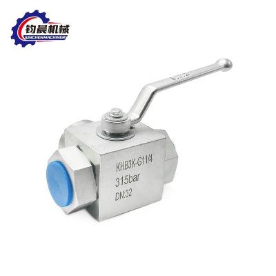 China OEM Low Temperature KHB3K Hydraulic Ball Valve With Flanged Zinc Plating for sale