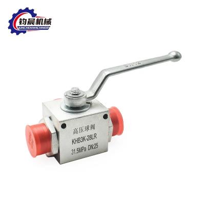 China Gas/Water/Oil Media High Pressure Hydraulic Ball Valve KHB3K-28LR with Internal Thread for sale