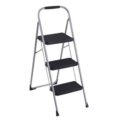 China Good Quality Big Three Folding Ladders Step Ladders Folding Step Stool With Rubber Hand Grip for sale