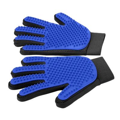 China Stocked Pet Grooming Glove Brush Mitt for Cat Hair, Dog Hair and Horse Hair for sale