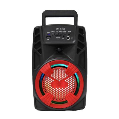 China LED Flashing Light High Power Portable Handheld Speaker With Led Light Wireless Karaoke Player Light for sale