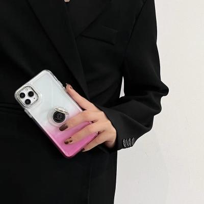 China Protect New 2022 Cell Phone Fashion Wear One 360-Degree Ring Clear Silicone Phone Case For Iphone14pro Max And Other Models for sale