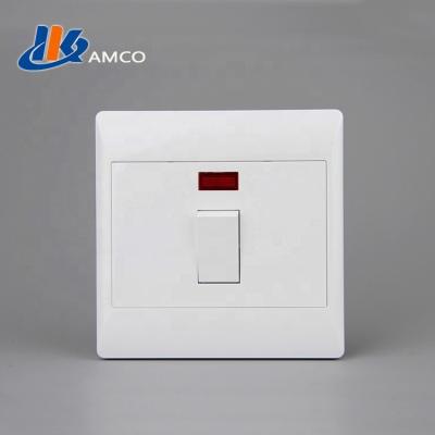 China Plastic Silver Color PC Material Copper Touch STOVE ISOLATOR 45A 2P 4X4 SWITCH COVER for sale