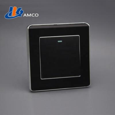 China BLACK COLOR ONE BAND SWITCH silver PC plastic color HKAMCO copper contact material for sale