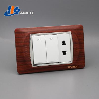 China Residential/Multi-Purpose Wood Color Switch Socket for sale