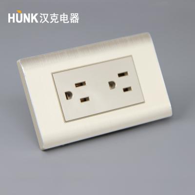 China Residential / General Purpose American Standard Duplex Grounding Aluminum Material Switch Socket for sale