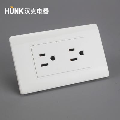 China Residential / General Purpose US Power Outlet Double Duplex Grounding Panel Master Switches Electrical Outlets for sale