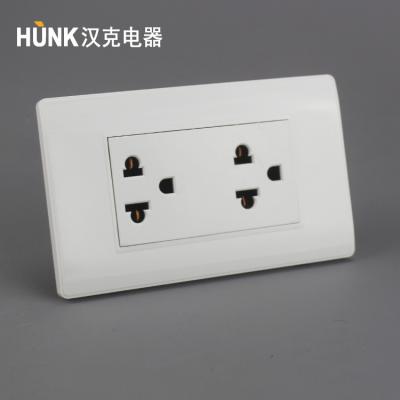 China Residential / General Purpose Universal Socket Us Power Outlet Double Duplex Grounding Panel Master Switches Electrical Outlets for sale