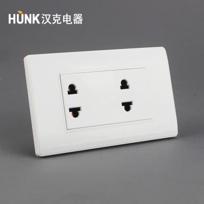 China Residential / General Purpose Universal Socket Us Power Outlet Double 2 Pin Panel Master Switches Electrical Outlets for sale