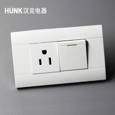 China 1 Strip Residential/Multi-Purpose Light Switch and American Style SWITCH + TOMACORRIENTE Wall Light Switch Socket for sale