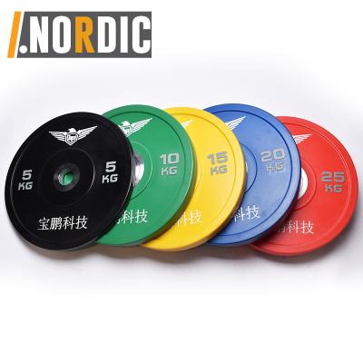 China Universal Color Polyurethane Bumper Plates 2 Inch Bumper Olimpic Weight Plate With Steel Insert Bumper Weights Set Free Weight Plates for sale