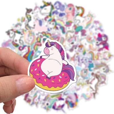 China 50 PCs Unicorn Cartoon Graffiti Car Suitcase Laptop Skateboard Waterproof Sticker Vinyl Cartoon Decals for sale