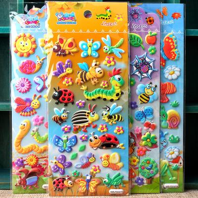 China wholesale kawaii kids butterfly shape 3d stickers cute puffy logo sticker waterproof lovely waterproof sticker for kids for sale