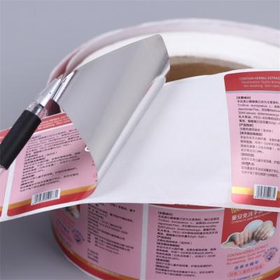 China Customizable waterproof sticker printing private self-adhesive waterproof tape CMYK printing glossy bottle label for sale