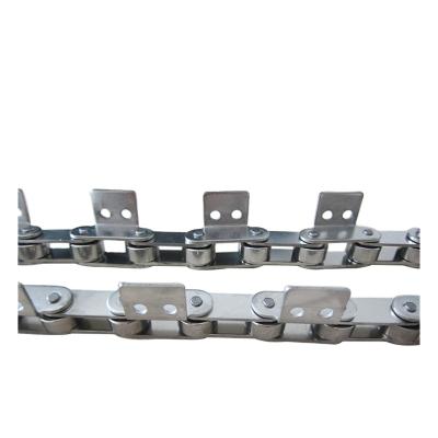 China Machinery Parts Double Pitch 316 / 304 Stainless Steel Conveyor Roller Chain With A1 , A2 Attachment for sale