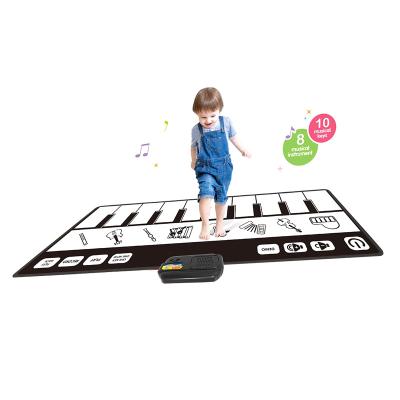 China Baby Musical Toy Keyboard Kids Baby Piano Activity Piano Mat 8 Instrument Sounds Baby Music Playmat Toys for sale