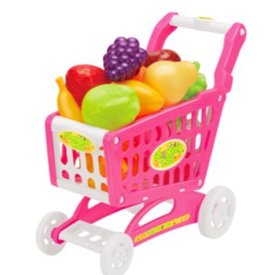 China Carts Kids Fruit Toys Pretend Educational Game Toys , Hot Sale Set Shopping Carts 1072 for sale