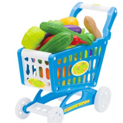 China Vegetable Carts Kids Toys Pretend Play Educational Toys Hot Selling Children Toys Set Shopping Carts 1072-1 for sale