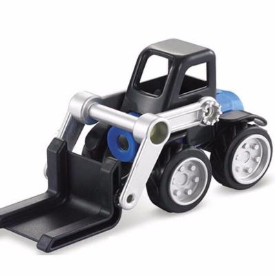 China Tou Car Set Engineering Car Children's Toy Magnetic Car With Magnetic Block Car 2021 New Christmas Toys for sale