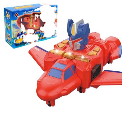 China Cartoon Toy Noise DIY Magnetic Assembly Toy Deformed Spaceship 7 in 1 Various Transformable Robot Space Modeling Airship for sale