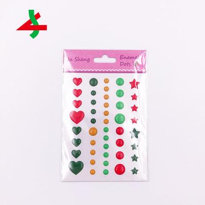 China Custom Enamel Dot Decorative Sticker Decals for 3D Scrapbooking Stickers for Wall and Paper for sale