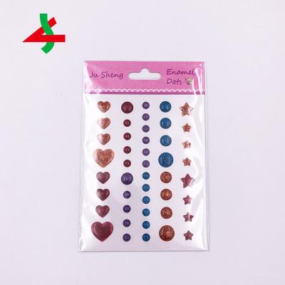 China Decorative Sticker Carrier Manual Supplies Resin Enamel Decorative Dots for sale