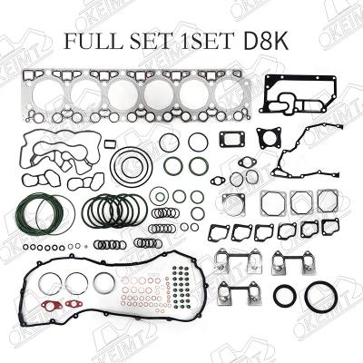 China D8K 02937871 Full Gasket Set Gasket Kit For Engine Spare Parts for sale