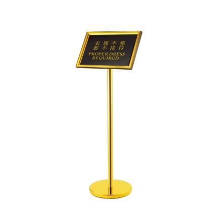 China A3 A4 standard adjustable stainless steel advertising poster board display stand rotatable rack CA8871 for sale