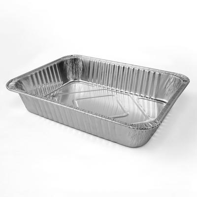 China Large Food Size Aluminum Foil Food Container Aluminum Foil Tray for sale