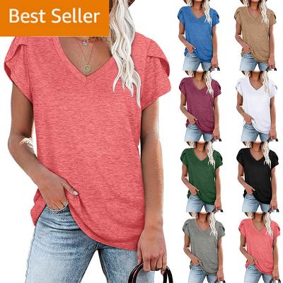 China 2021 Summer New Arrival Solid Color Women's Hot-selling QUICK-DRY T-shirt Plus Size Casual Loose Plus Size Short Sleeve Top for sale