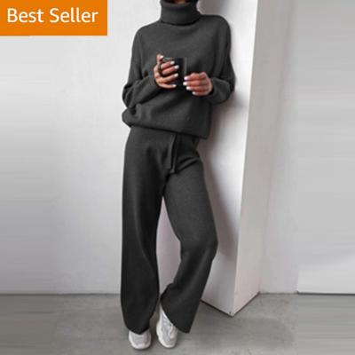 China 2021 Fall Anti-Static Fashion Sets Trendy Women's Croptop Clothing Two Piece Set Clothes Long Sleeve 2 Piece Pants Set for sale