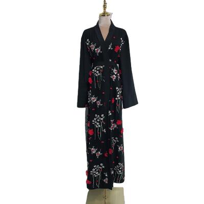 China 2021 Fashion Polyester Muslim Women's Robe Muslim Hijab Long Robe Islamic Arab Long Dress Middle East Women's Dress for sale