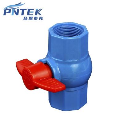 China Hot Sale China IRRIGATION AND CONSTRUCTION PVC Butterfly Handle Internal Thread Plastic Octagonal Ball Valve for sale