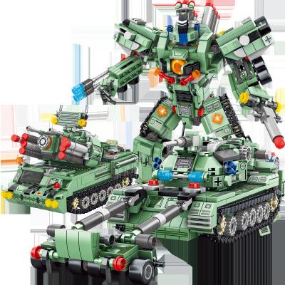 China DIY Building Brick Transform Robot Brick Deformation Robot Building Blocks Educational Military Set Kids Construction Toy DIY for sale