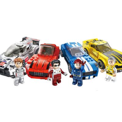 China DIY Building Brick Racing Car 3 Shapes Bricks Indoor Toy Building Blocks Children Kids Baby Toys Diy Set for sale