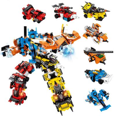 China DIY Building Brick HUAHUI Brick Kids Educational Block 1 3 Robot Set 8 In 1 Car And Robot Brick Set 25 DIY Shapes Set for sale