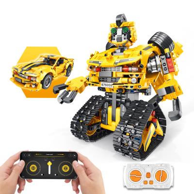 China HUAHUI 675002 Legoing Brick STEM DIY Building Toys, Remote Control Robot Building Block Kits Learning Educational Building Toys for Boys and Girl for sale