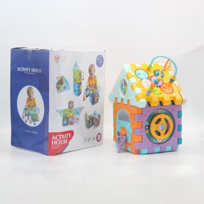 China Environmentally Friendly Promotional Sale Puzzle Assembling House Shape Educational Peep Deluxe Baby Toys for sale