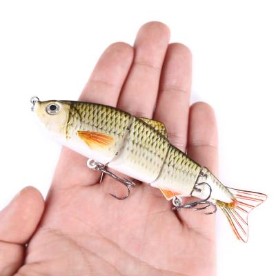 China ABS Hengjia Lure Multi Section 4 Segment Jointed Minnow Hard Plastic Hard Fishing Bait for sale