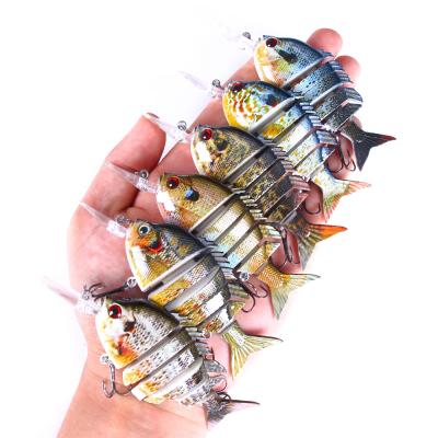 China ABS Hengjia hard plastic mulit jointed swimbait minnow fishing lures 3D eyes hard plastic bait for sale