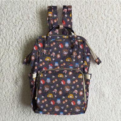 China Lightweight Duffle Bag Cartoon Print Canvas School Backpack Bag For Women Casual For Teenagers for sale