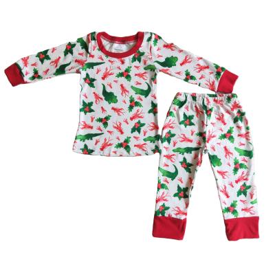 China Casual RTS Dinosaur Lobster Print Outfit Boy Pajamas Baby Clothes Girls Dressing Sets One MOQ for sale