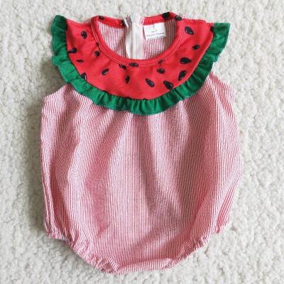 China Floral Sleeve Ruffle Infant Bubble Rompers Baby Does Not Spring Summer Boutique Clothing Wholesale for sale