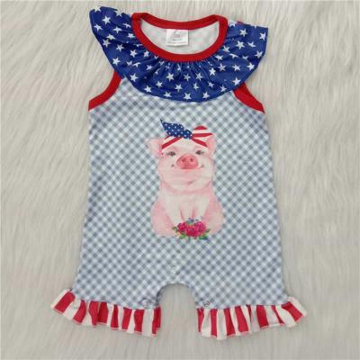 China New boutique casual soft material rompers girls fashion cartoon pig printing children's clothing overalls for sale